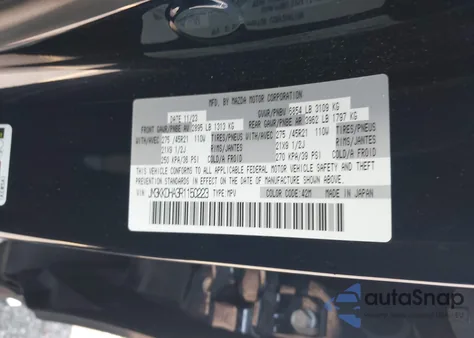 2024 Mazda Cx-90 Phev Premium from USA, damaged, VIN JM3KKDHA3R1150223